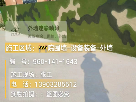 鞍山 迷彩漆喷涂价格（按平方米计费）